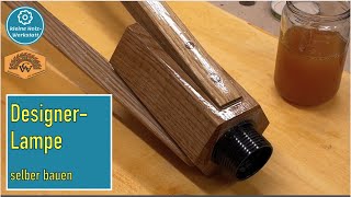 DIY Designerlampe selber bauen⏐Dreibein aus Eiche⏐kleine holzwerkstatt [upl. by Ynatirb538]