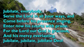 Jubilate Everybody Tune Jubilate Deo with lyrics for congregations [upl. by Alekin972]