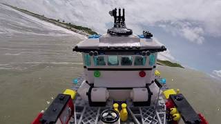 Lego Boat Takes on Epic Tsunamis [upl. by Namurt]