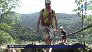 Via Ferrata de Bussang avec Verticales Vosges Reportage France 3 [upl. by Dominick]