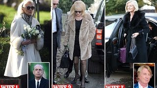 Rick Parfitts wives Status Quo bandmates as well as celebrity friends say goodbye at his funeral [upl. by Fasano]