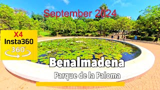 Benalmadena Parque de la Paloma 360 virtual immersive tour VR filmed on insta 360 x4 [upl. by Larentia]