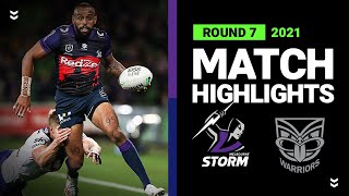 Storm v Warriors Match Highlights  Round 7 2021  Telstra Premiership  NRL [upl. by Screens]