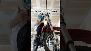 How much did my razor cost razordirtbike shorts [upl. by Mettah]