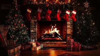 Christmas Fireplace 🔥 Burning Fireplace amp Crackling Fire Sounds NO Music [upl. by Sharia617]