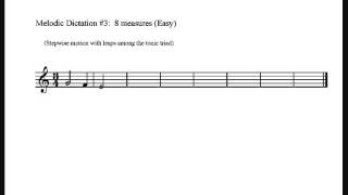 Melodic Dictation 3 Diatonic Easy [upl. by Kato]