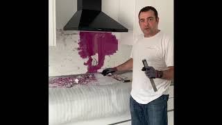 How to Remove and Replace Glass Splashbacks [upl. by Aeet128]