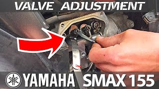 WRENCH 2016 Yamaha SMAX 155 Valve Adjustment on the road [upl. by Nonnerb]