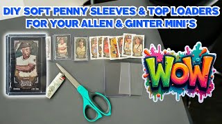 DIY Mini Penny Sleeves amp Top Loaders for Allen amp Ginter Mini Cards 🔥 Cheap Easy amp Perfect Fit [upl. by Bernstein]