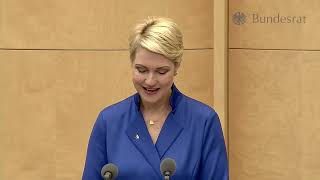 Bilanzrede der Bundesratspräsidentin Manuela Schwesig [upl. by Olaznog]