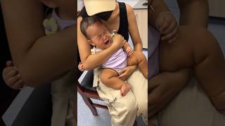 Baby vaccines action at hospital 🏥 and funny 😂 baby love cute family babygirl happy funny [upl. by Eiramasil]