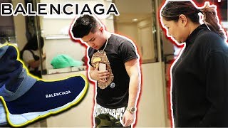 WEARING FAKE BALENCIAGAS TO THE BALENCIAGA STORE [upl. by Ellenahs804]