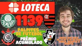 LOTECA 1139 ACUMULADA  PALPITES DE FUTEBOL JOGOS DIAS 30 31 07 E 01 08 2024 TERÇA QUARTA E QUINTA [upl. by Conni]