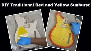 DIY Red and Yellow Sunburst with Leather Dyes [upl. by Una]