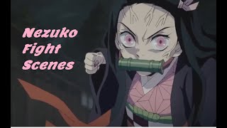 Nezuko Kamado Fight Scenes Eng Dub  Demon Slayer  Kimetsu No Yaiba [upl. by Bowrah960]