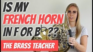 🎵 Is my French Horn in B Flat ♭ or F  Beginner French Horn Help [upl. by Rolph232]