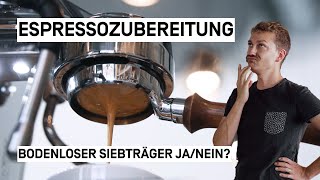 Bodenloser Siebträger Lohnt sich die Anschaffung  Kaffee Espresso Extraktion verbessern [upl. by Mcroberts]