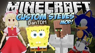 Minecraft  CUSTOM STEVES MOD Become ANY 3D Game Character  Mod Showcase [upl. by Aiyot]