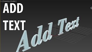 Add text in 3ds max for beginners [upl. by Lema]