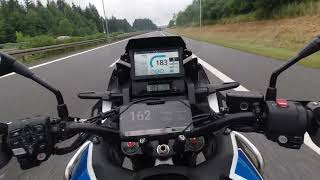 Honda CRF1100 Africa Twin 2022 Top Speed GPS Autobahn [upl. by Aracal]