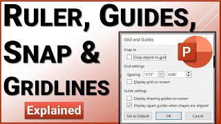 Grids Guidelines Ruler and Snap to Grid in PowerPoint [upl. by Nilde556]