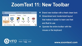 ZoomText 11  New Modern Toolbar [upl. by Nyleimaj]