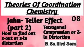 JahnTeller Effect Distortion Tetragonal Compression or Zin distortion NOBLECHEMISTRY [upl. by Elana]