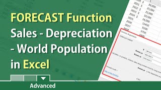 Forecast Function in Excel to predict future values by Chris Menard [upl. by Ahsoik238]