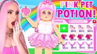 MY DREAM UPDATE IN ADOPT ME PINK POTIONS PINK PETS AND PET MYSTERY WHEEL Roblox Adopt Me [upl. by Godart]