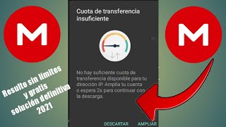 Mega Cuota de transferencia agotada Solución definitiva [upl. by Yerga]