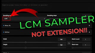 LCM Sampler For Automatic1111  Stable Diffusion Web UI Tutorial [upl. by Hayikat]