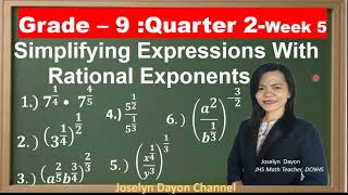 How to Simplify Expressions with Rational Exponents  Grade 9 [upl. by Nywled]