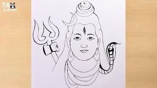 Mahashivratri Bholenath easy drawingTaposhiartsAcademy [upl. by Ailev]