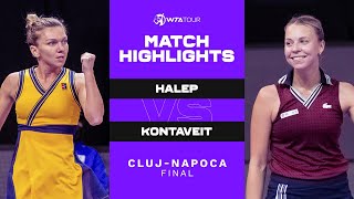 Simona Halep vs Anett Kontaveit  2021 ClujNapoca Final  WTA Match Highlights [upl. by Ednew728]