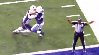 Rob Gronkowski Wrecks Sergio Brown Dances On Sideline [upl. by Gaither]