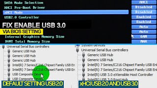 Fix USB 30 not active Enable BIOS xHCI Mode for USB 30 Get Super Speed USB [upl. by Aikimat]