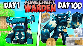 I Survived 100 Days as a WARDEN in Minecraft [upl. by Aisatsanna]