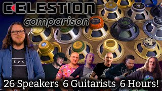 Every Celestion Speaker Compared  Clean Crunch Metal [upl. by Attaynik739]