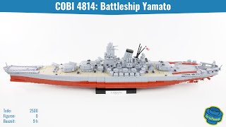 COBI 4814 Battleship Yamato  Speed Build Review [upl. by Ahsinirt525]