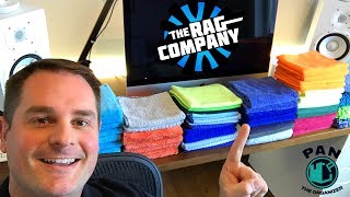 MICROFIBER TOWELS THE RAG COMPANY BRAND REVIEW including Eagle Edgeless Pluffle Everest [upl. by Notlew]