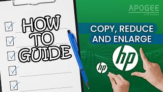 Copy Reduce and Enlarge  Apogee Corporation  Printing Management  HP MultiFunction  Apogee HP [upl. by Lewis]