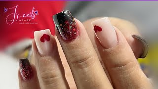 Uñas acrílicas difuminado con glitters [upl. by Sukhum195]