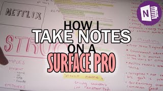 How I Take Notes on a Surface Pro 2019 [upl. by Anaylil]