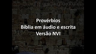 Provérbios Completo  Bíblia em áudio e escrita  Versão NVI [upl. by Grady]