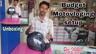 Best helmet mount for motovlogs 🤑 Budget motovloging setup under 200😱 unboxing helmetmount [upl. by Anselma]