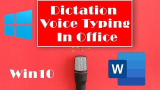 Enable Voice Typing in Word 2019 2016 2013 With Windows 10 [upl. by Eibreh]