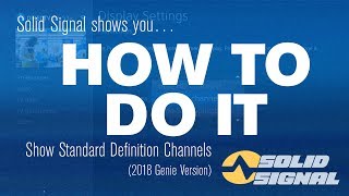 HOW TO DO IT Show standard definition channels DIRECTV Genie GUI [upl. by Inaej]