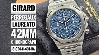 Girard Perregaux Laureato 42mm Chronograph 810201143111A [upl. by Bein532]