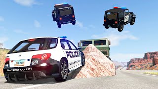 Police Car Chases 28  BeamNG DRIVE  SmashChan [upl. by Naut]