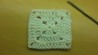 EASY CROCHET How to Crochet a Granny Square for Beginners [upl. by Bradeord]